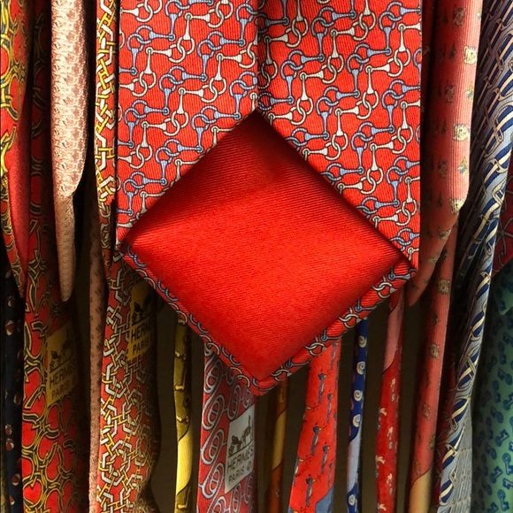 Hermès tie. Horsebits. - Picture 6 of 6